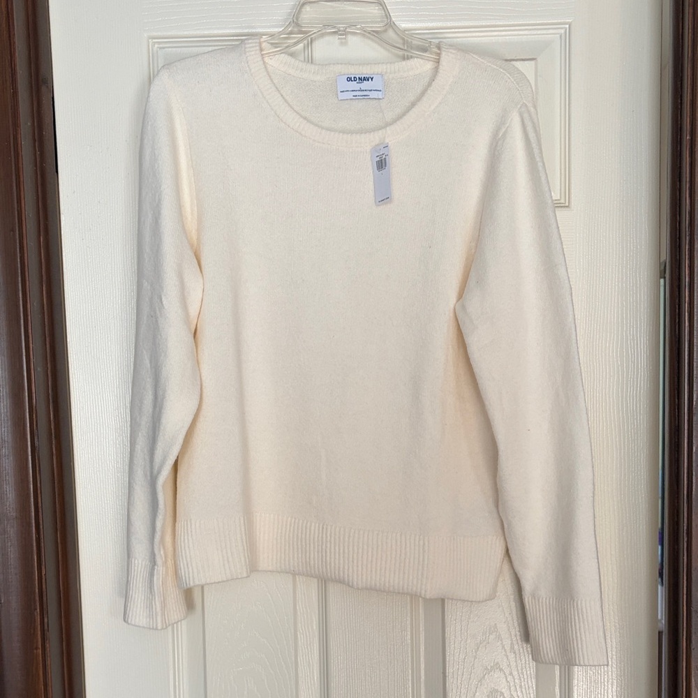 Old Navy Cream Crew Neck Sweater